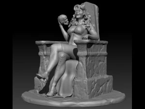lady death comic book character 3D Print Model