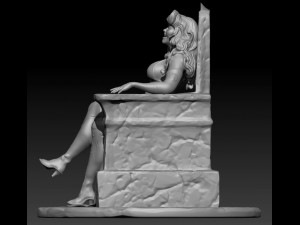 lady death comic book character 3D-Druckmodell