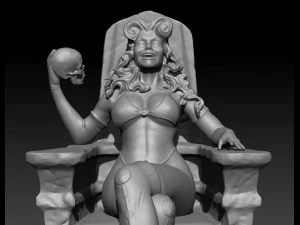 lady death comic book character 3D Print Model