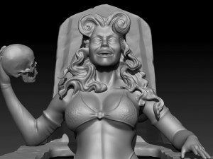lady death comic book character 3D-Druckmodell