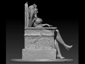 lady death comic book character 3D-Druckmodell