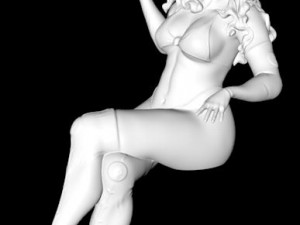 lady death comic book character 3D-Druckmodell