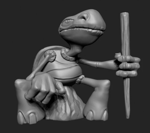 tortoise desktop model - pen holder 3D Model .c4d .max .obj .3ds .fbx .stl .blend 