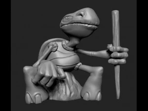 tortoise desktop model - pen holder 3D Model