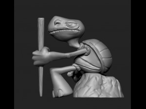 tortoise desktop model - pen holder Modello 3D