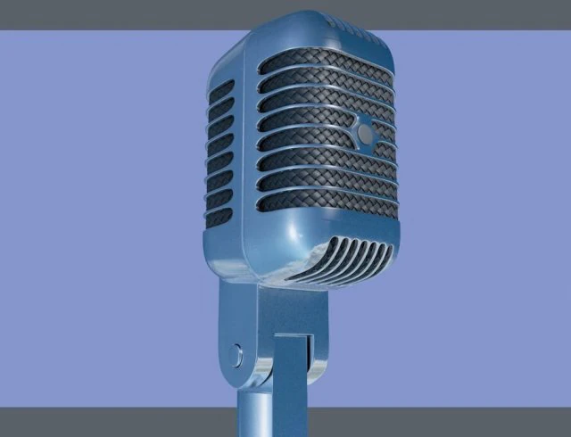 shure retro microphone 3D Model .c4d .max .obj .3ds .fbx .stl .blend 