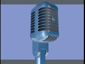 shure retro microphone Model 3D
