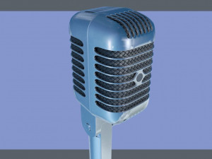shure retro microphone Model 3D