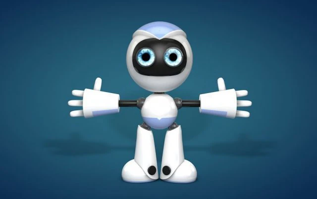 simple robot 3D Model .c4d .max .obj .3ds .fbx .stl .blend 
