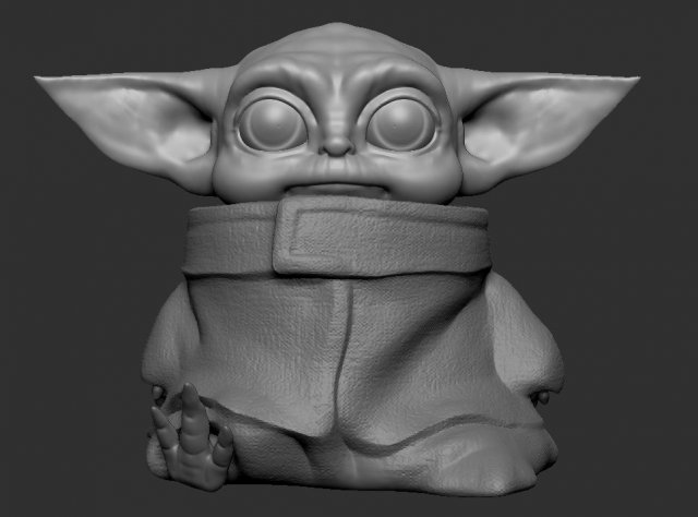 baby yoda from the mandalorian 3Dプリントモデル .c4d .max .obj .3ds .fbx .stl .blend 