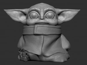 baby yoda from the mandalorian 3D Print Model
