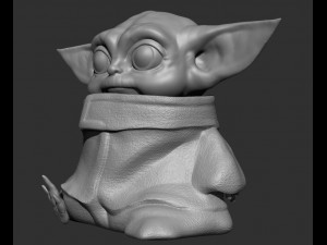 baby yoda from the mandalorian 3Dプリントモデル
