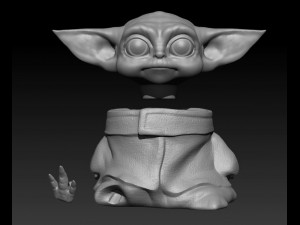baby yoda from the mandalorian 3Dプリントモデル