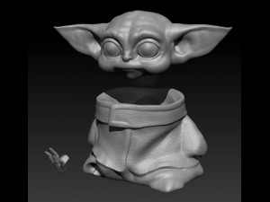 baby yoda from the mandalorian 3Dプリントモデル