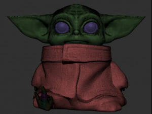 baby yoda from the mandalorian 3D Print Model