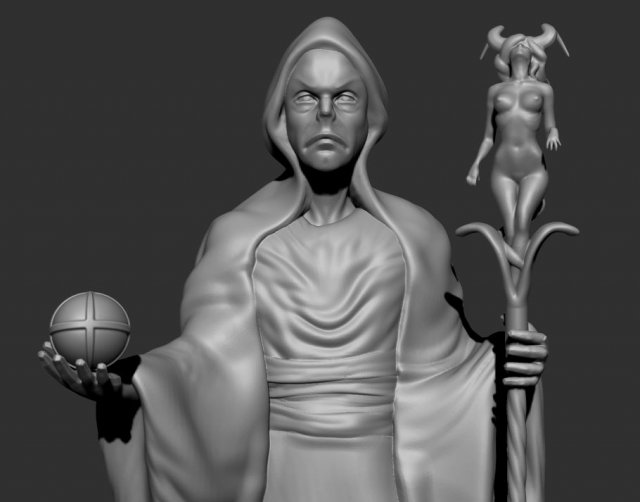 old wizard 3d print 3d print model 3D Print Model .c4d .max .obj .3ds .fbx .stl .blend 