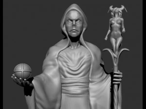 старый волшебник 3D-печать 3D-модель для печати 3D Принт Модель