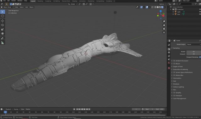 starfighter low-poly Model 3D .c4d .max .obj .3ds .fbx .stl .blend 
