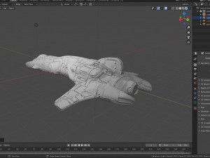 starfighter low-poly Model 3D