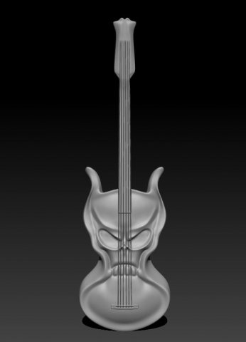 cool electric guitar 3D Model .c4d .max .obj .3ds .fbx .stl .blend