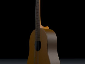 simple acoustic guitar 3D Модель