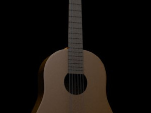 simple acoustic guitar Modelo 3D