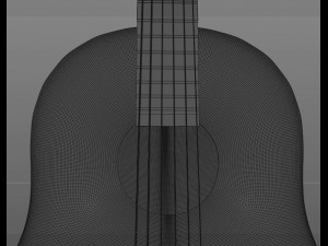 simple acoustic guitar Modelo 3D