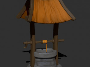 old well low-poly Modèle 3D