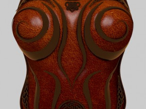 celtic female armour 3D Modell