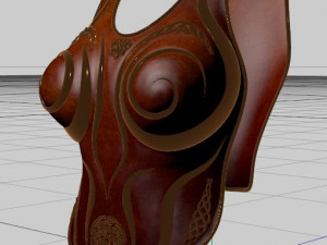 celtic female armour 3D Modell