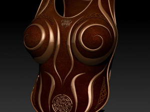 celtic female armour Modelo 3D