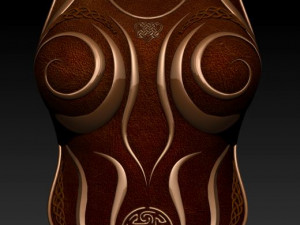 celtic female armour 3D Modell
