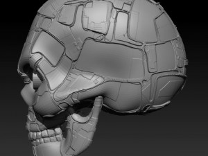 terminator-esque mech skull Model 3D