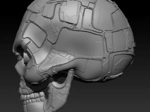 terminator-esque mech skull 3D Model