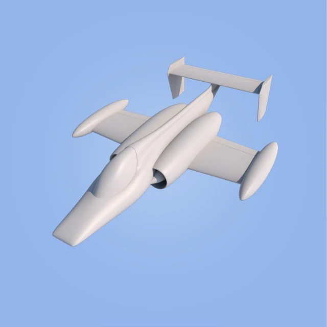 race jet airplane 3D Print Model .c4d .max .obj .3ds .fbx .stl .blend 