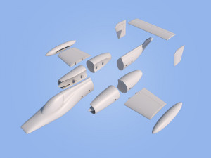 race jet airplane 3D प्रिंट मॉडल