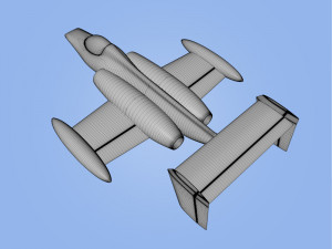race jet airplane 3D प्रिंट मॉडल