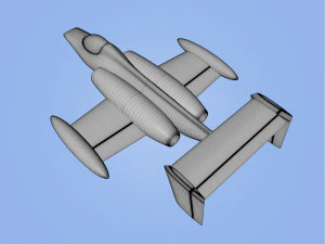 race jet airplane 3D Print Model