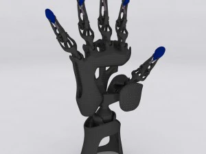 biomimetische gelede hand 3D printmodel