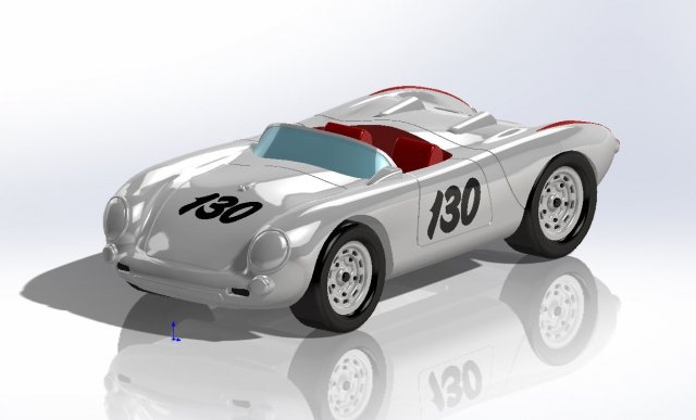 Porche 550 Spyder 3Dプリントモデル .c4d .max .obj .3ds .fbx .stl .blend 