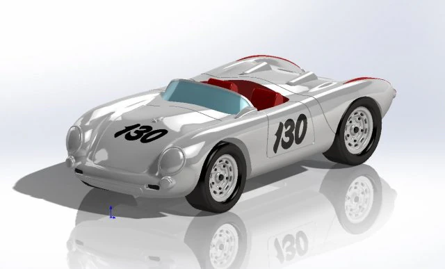 Porche 550 Spyder 3D Print Model .c4d .max .obj .3ds .fbx .stl .blend 