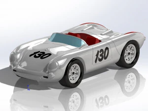 Porche 550 Spyder 3D Print Model