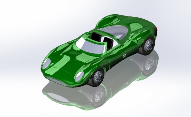 1966 Jaguar 3Dプリントモデル .c4d .max .obj .3ds .fbx .stl .blend 
