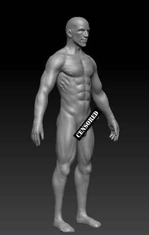 Male 3D Print Model .c4d .max .obj .3ds .fbx .stl .blend 