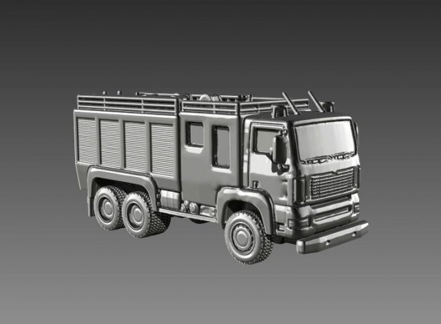 Firetruck 3D Baskı Modeli .c4d .max .obj .3ds .fbx .stl .blend