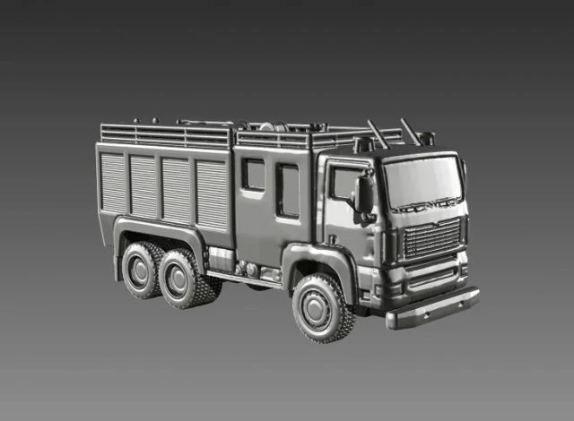 Firetruck 3D Print Model .c4d .max .obj .3ds .fbx .stl .blend 