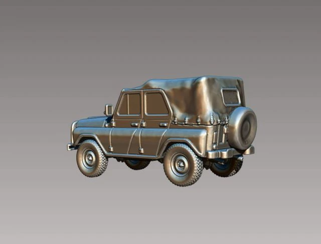 UAZ-469 tent 3D Print Model .c4d .max .obj .3ds .fbx .stl .blend 