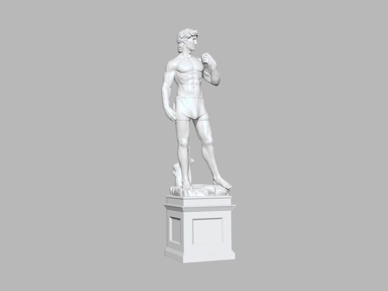 David in panties 3D Print Model .c4d .max .obj .3ds .fbx .stl .blend 