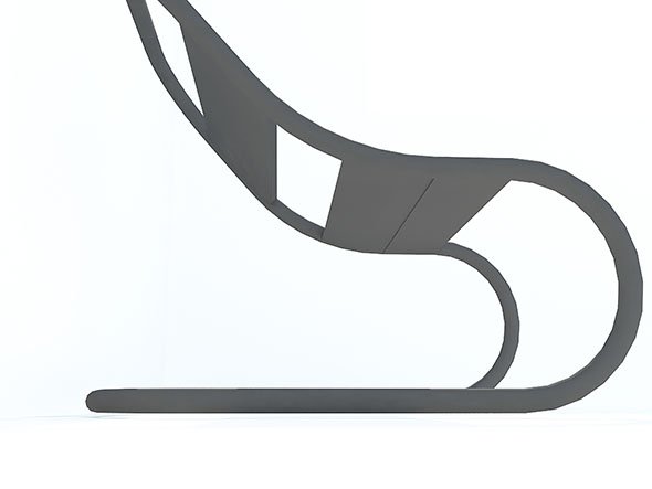 chair made of black plastic 3D-Modell .c4d .max .obj .3ds .fbx .stl .blend 