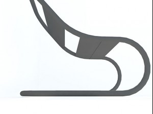 chair made of black plastic 3D Model